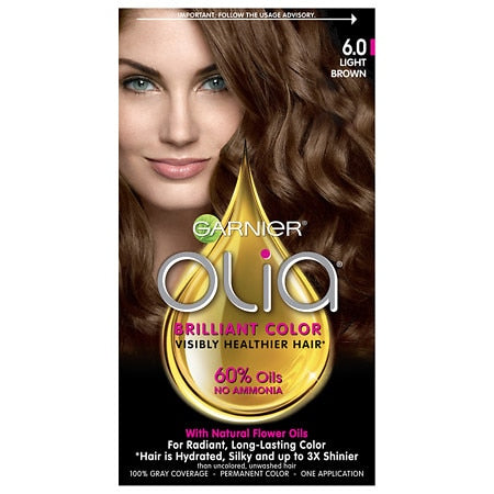Garnier Olia Brilliant Color - 6.0 Light Brown - 6.3 Fl Oz - Bellso